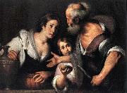 Bernardo Strozzi Prophet Elijah and the Widow of Sarepta oil painting artist